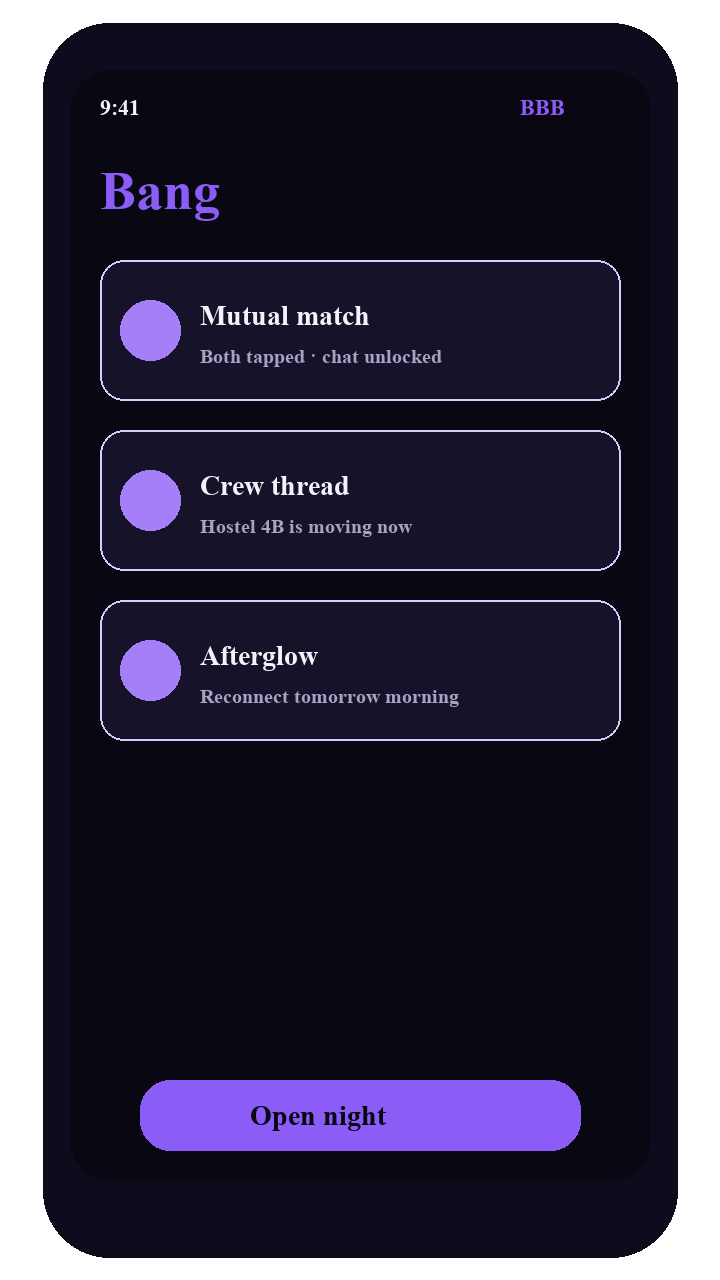 Bang app preview